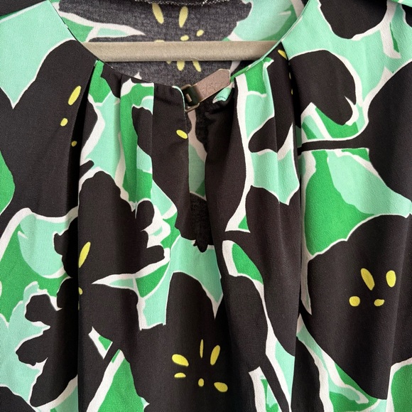 Worthington Floral Sleeveless Top Green and Black - Women’s Size Large - Picture 4 of 4